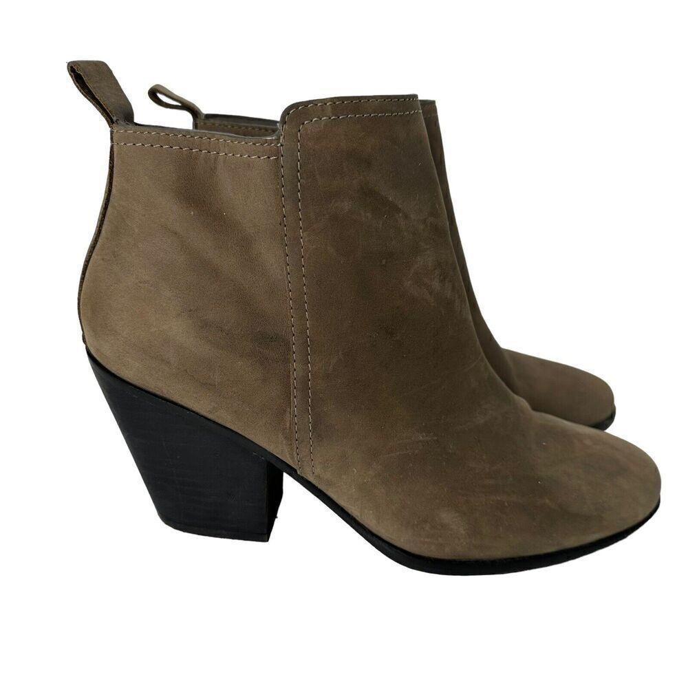 Cole Haan Ankle Boots Booties Grand OS Brown Distressed Leather Size 9 Boho Shoe